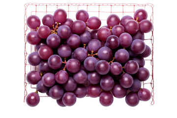Grape Grid isolated on transparent background, Generative Ai
