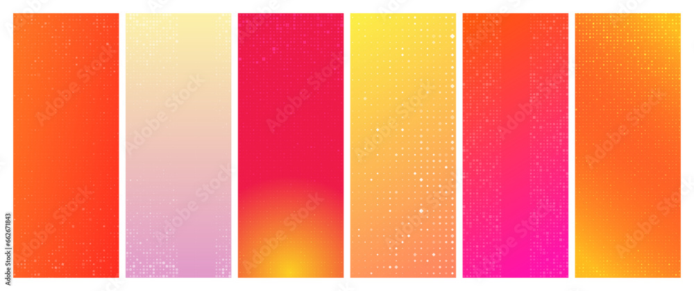 Sticker Abstract gradient geometric background with squares