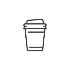 Takeaway coffee cup line icon.