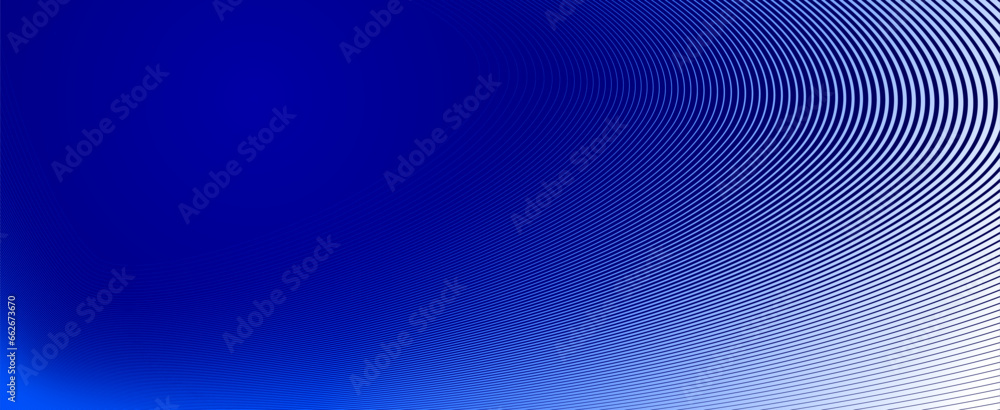 Poster blue lines in 3d perspective vector abstract background, dynamic linear minimal design, wave lied pa