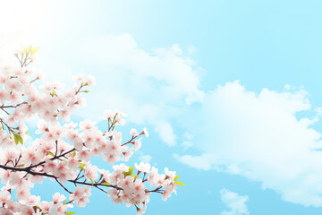 Refreshing light sky blue backdrop, ideal for serene spring themes