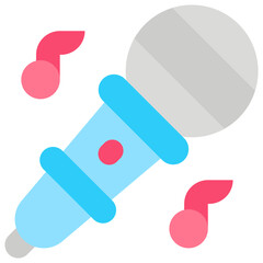 Vector Icon Mic, Valentine Day, Music, Love Song, Microphone, Party