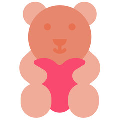 Vector Icon Teddy Bear, Love, Heart, Stuffed Animal, Toy, Valentines Day