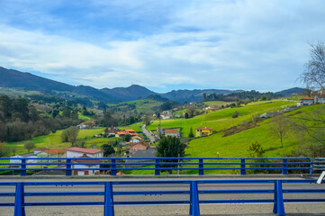 Rural landscape and scenery in Asturias province, Spain