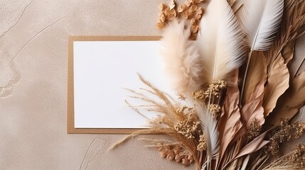 dry flowers mock up