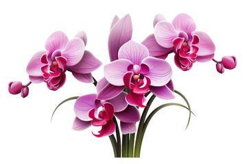 Orchid Plant isolated on transparent background, Generative Ai