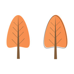 Vector illustration of a autumn leaf