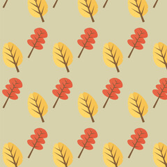 Autumn leaf seamless pattern. Fabric texture with tree leaves.