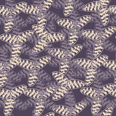 Purple Pinwheels, vector seamless pattern. Repeating background. Tileable wallpaper print.  © Ewa