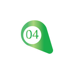 Marker location icon with numbers