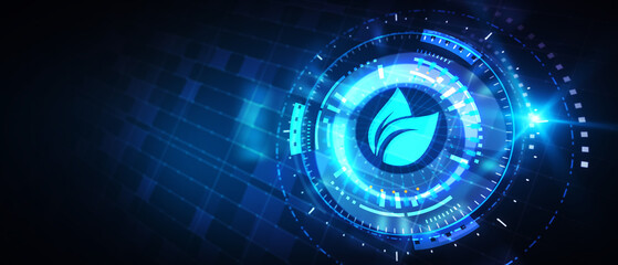 ESG Environmental Social Governance concept. Technology, Internet and network concept. Illustration