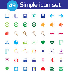 Modern high quality icon set editable and resizable
