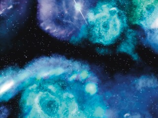 Obraz na płótnie Canvas Fondo de galaxias a punto de colisionar 