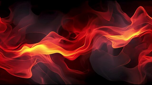 computer generated motion red orange flame background, abstract texture loop