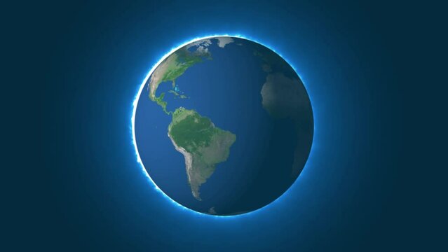 A earth map animation scale big and small .video earth concept.