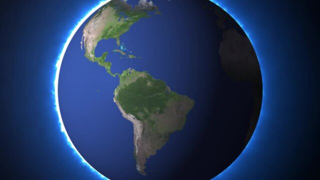 A earth map animation scale big and small .video earth concept.