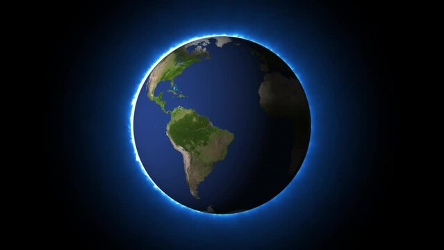 A earth map animation scale big and small .video earth concept.