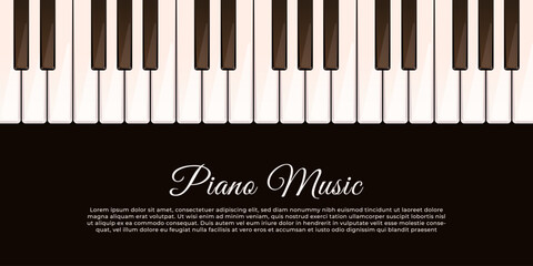 Music background with piano keys illustration.  © Maman