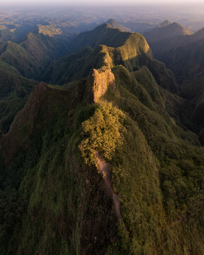 Aerial view of Mt Kelud, Kediri, East Java, Indonesia