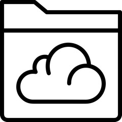 Cloud storage icon symbol vector image. Illustration of the database server hosting cloud system digital design image