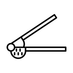garlic press kitchenware icon in line style