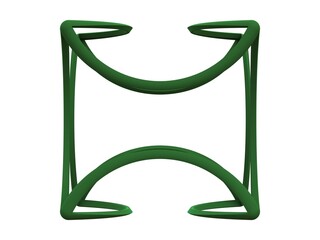 Wireframe Shape Geometric Twisted Cube 3D print model