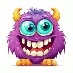 Fototapeta premium Friendly Monster with Eyes Vector Graphic
