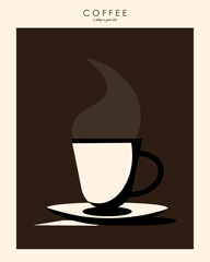 Coffee poster, vertical banner