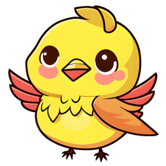 illustration of yellow bird