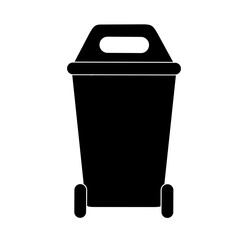 trash can icon vector with flat design