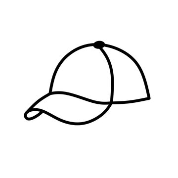 baseball cap icon vector with simple design