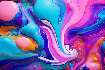 multi-colored paint iridescent background. generative ai.