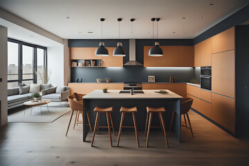 Fototapeta premium modern kitchen interior