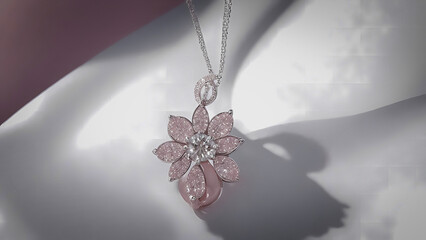A pink diamond pendant 