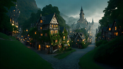 Obraz premium view of the old town