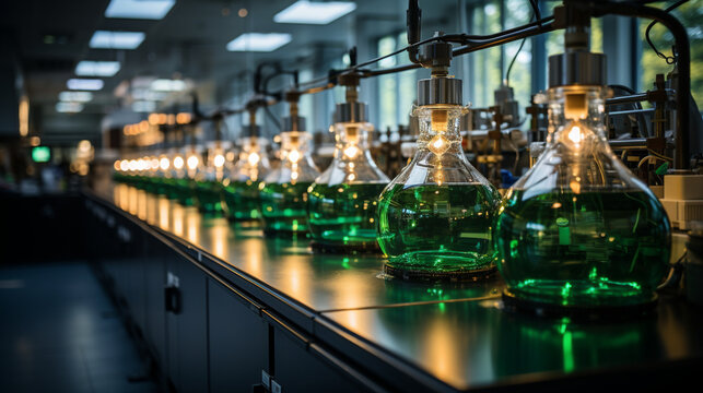 Green Chemistry: A sustainable chemical production facility emphasizing environmentally friendly practices.