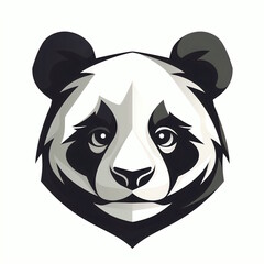 Professional Panda Logo on White Background Vector Graphic