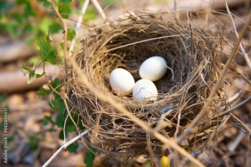 Poster a repaired birds nest