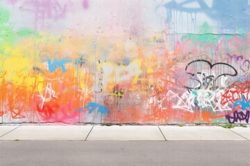 a cleaned graffiti wall