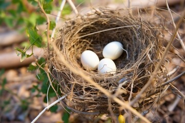 Obraz premium a repaired birds nest