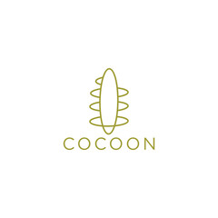 Cocoon logo template vector icon and symbol
