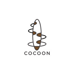 Cocoon logo template vector icon and symbol
