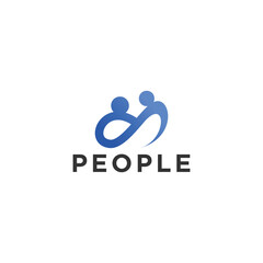 Abstract People Logo.with Human Vector Logo Design Template Elements.