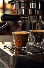 Coffee making. Photorealistic illustration, ai generated