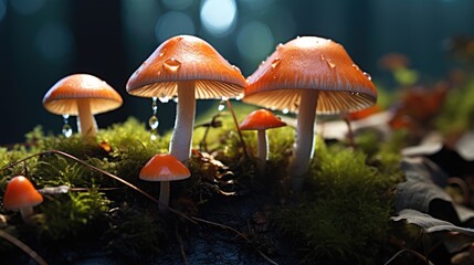 Fototapeta premium Psychedelic mushrooms.