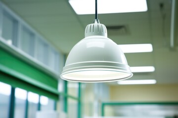 close-up of a corporate energy-saving light