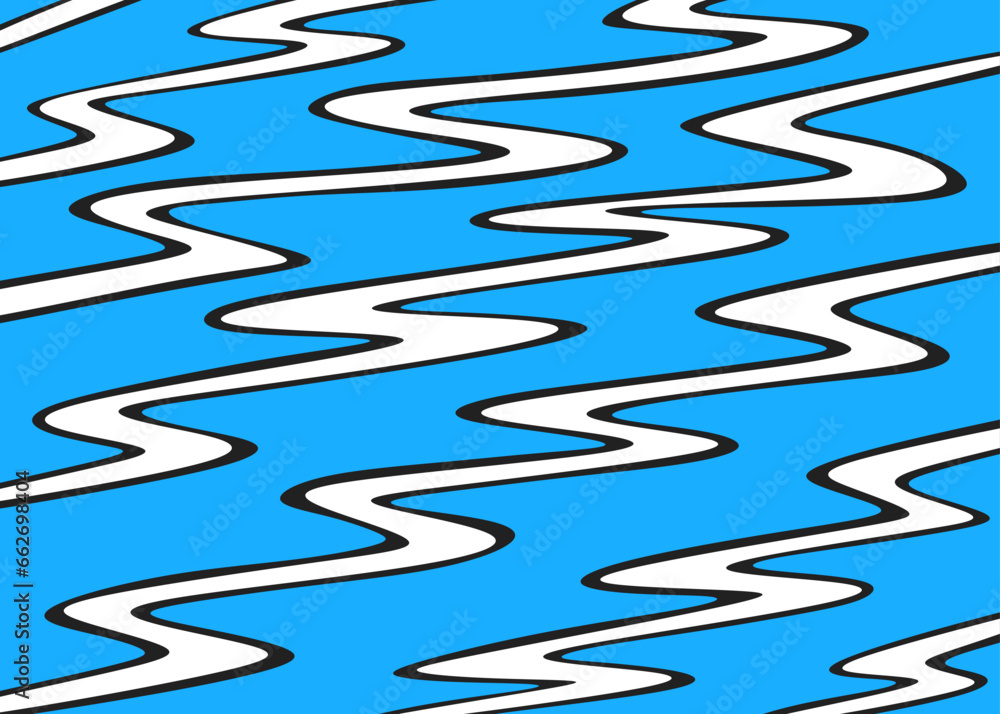 Poster simple background with diagonal wavy lines pattern
