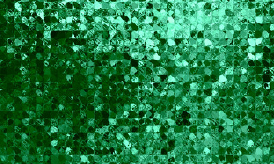 Dark green water glass grid blocks ice surface texture decoration