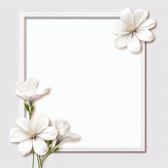 White photo frame isolated over a transparent background