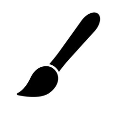 Simple paint brush silhouette icon. Vector.